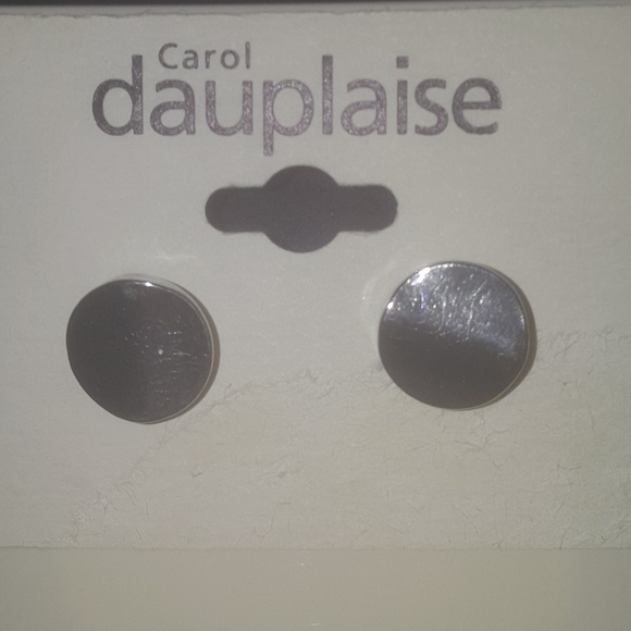 Carol Dauplaise Top Disc Button Post Earrings - Picture 2 of 4